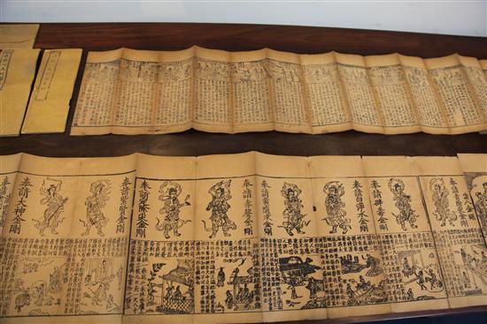 An important collection of Chinese woodblock printed sutras, Ming dynasty, 15th century and later, the largest sutra 30cm